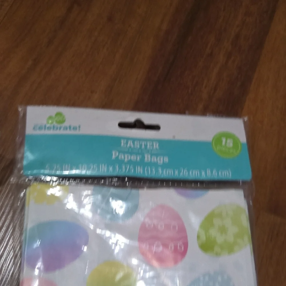 EASTER Celebrate It Pastel Egg Party Set  Bunny Treat Bag Green Shredded Filler